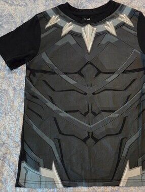 Black Panther Themed Kids Graphic Tee - Black